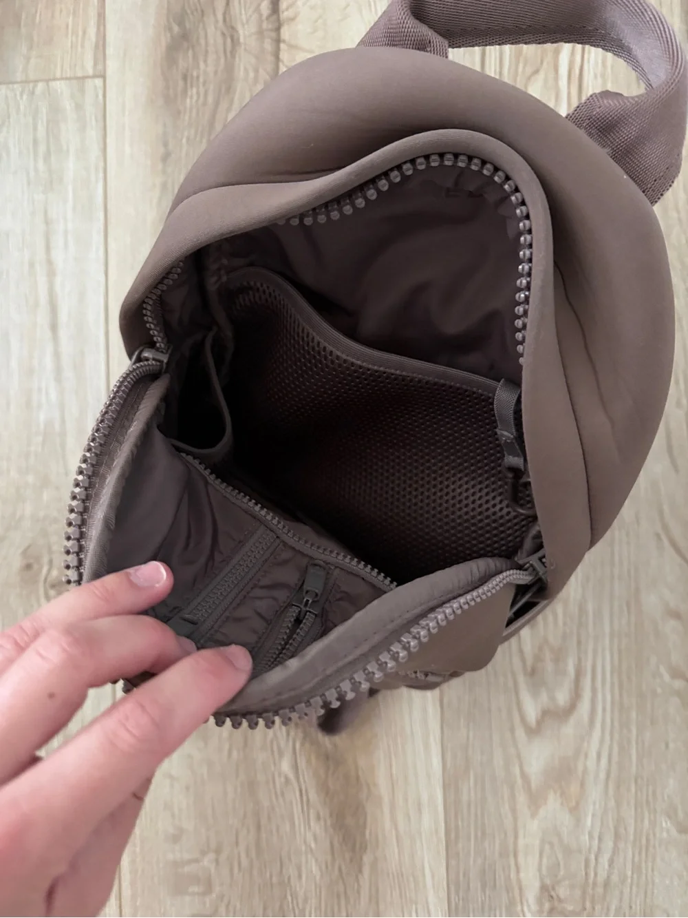 Dagne Dover Brown Mini Sling Backpack